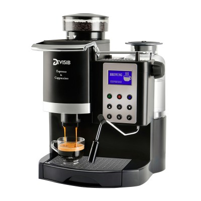 Professional All-in-One Automatic Espresso Coffee Machine Americano Maker 220V/110V with Bean Grinder and Milk Frother